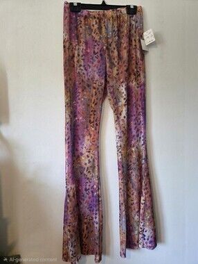 TiniBikini Flared Mesh Print Cover-up Pants NWT